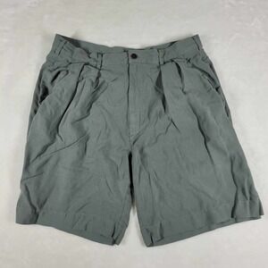 Kahala Shorts Mens‎ 34 Green Gray 100% Silk Casual Beach Outdoor Lightweight